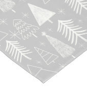 クリスマスツリー – 常緑樹 – パインツリーグレー ショートテーブルランナー (コーナー)