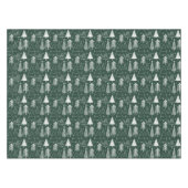 クリスマスツリー – 常緑樹 – 松の緑 テーブルクロス (正面(横))