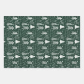 クリスマスツリー – 常緑樹 – 松の緑 ラッピングペーパーシート (正面2)