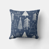 クリスマスツリー – 常緑樹 – 松の青 クッション (裏面)