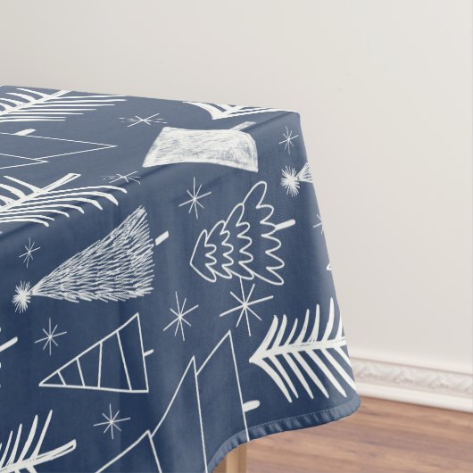 クリスマスツリー – 常緑樹 – 松の青 テーブルクロス (インサイチュ)