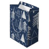 クリスマスツリー – 常緑樹 – 松の青 ミディアムペーパーバッグ (裏面アングル)