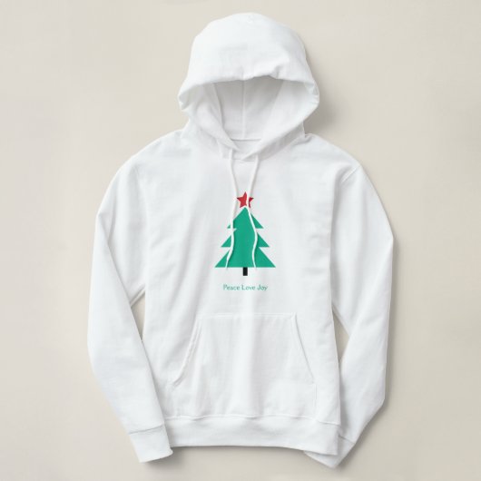 クリスマスツリー 平和 愛 喜び パーカ (デザイン正面)