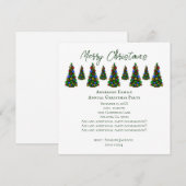 クリスマスツリー 招待状 (正面/裏面)