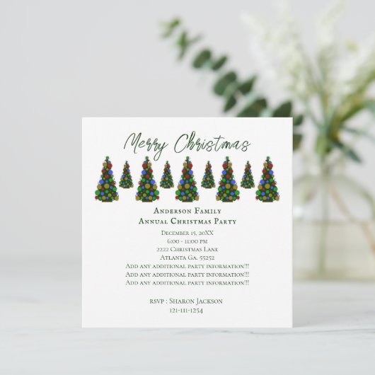 クリスマスツリー 招待状 (スタンド正面)