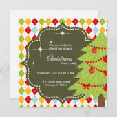 クリスマスツリー 招待状 (正面/裏面)