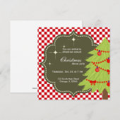 クリスマスツリー 招待状 (正面/裏面)