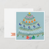 クリスマスツリー 招待状 (正面/裏面)