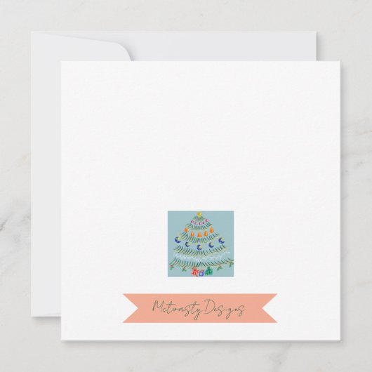 クリスマスツリー 招待状 (裏面)