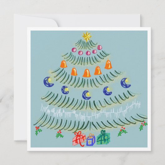 クリスマスツリー 招待状 (正面)