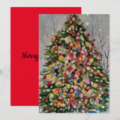 クリスマスツリー 招待状 (正面/裏面)