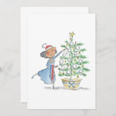 クリスマスツリー 招待状 (正面/裏面)