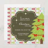 クリスマスツリー 招待状 (正面/裏面)