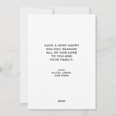 クリスマスツリー，新年，言葉，星，贈り物 シーズンカード (裏面)