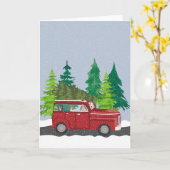 クリスマスツリー 旅行 ホリデー カード (黄色い花)