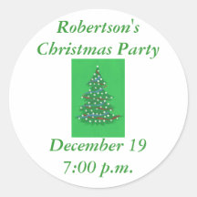 クリスマスツリー、日付のパーティーシールを保存