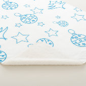 クリスマスツリー、星とボール – シームレスシンプルなクリスマス シェルパブランケット (3/4)