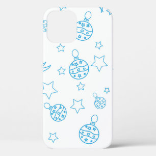 クリスマスツリー、星とボール – シームレスシンプルなクリスマス iPhone 12ケース
