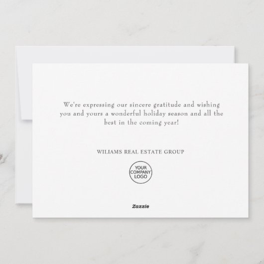 クリスマスツリー 松の実 ゴールデンボール 法人挨拶 シーズンカード (裏面)