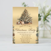 クリスマスツリー,松コーンのクリスマス会社 招待状 (スタンド正面)