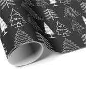 クリスマスツリー 松 自然 林 Xmas 水彩 ラッピングペーパー (ロールコーナー)