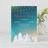 クリスマスツリー、森林クリスマスパーティー 招待状 (スタンド正面)