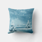 クリスマスツリー、森、メリークリスマス クッション (裏面)