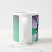 クリスマスツリー 様々な緑の色合い ジャンボコーヒーマグカップ (裏面)