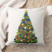 クリスマスツリー – 欧州連合(EU)国旗 | EUユーロ – b クッション (ブランケット)