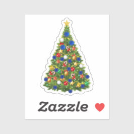 クリスマスツリー – 欧州連合(EU)国旗 | EUユーロ – b シール