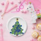 クリスマスツリー – 欧州連合(EU)国旗 | EUユーロ – b ペーパープレート (パーティー)