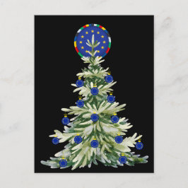 クリスマスツリー – 欧州連合(EU)国旗 | EUユーロ – b ポストカード