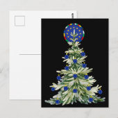 クリスマスツリー – 欧州連合(EU)国旗 | EUユーロ – b ポストカード (正面/裏面)