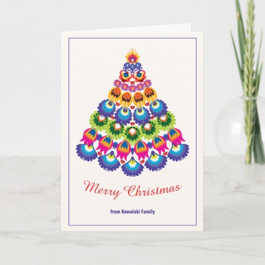 🎄クリスマスツリー – 民俗学スタイル カード (正面)