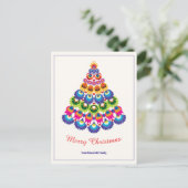 🎄クリスマスツリー – 民俗学スタイル シーズンポストカード (スタンド正面)