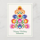 🎄クリスマスツリー – 民俗学スタイル シーズンポストカード (正面)