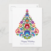 🎄クリスマスツリー – 民俗学[白]休日 シーズンポストカード (正面/裏面)