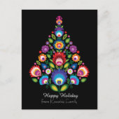 🎄クリスマスツリー – 民俗学[黒]休日 シーズンポストカード (正面)