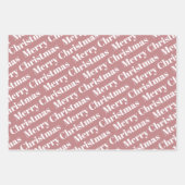 クリスマスツリー、水玉模様ほこりっぽいバラ休日 ラッピングペーパーシート (正面2)