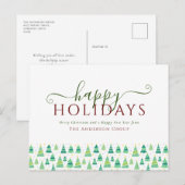 クリスマスツリー 法人向けホリデーカード シーズンポストカード (正面/裏面)