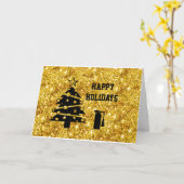 クリスマスツリー&消火器クリスマスカード カード (黄色い花)