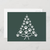 クリスマスツリー 犬好き オーナー ギフト ホリデー シーズンポストカード (正面/裏面)