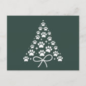 クリスマスツリー 犬好き オーナー ギフト ホリデー シーズンポストカード (正面)