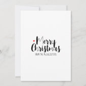 クリスマスツリー 白＆黒 エレガント ディストレスド シーズンカード (裏面)