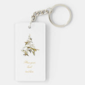 クリスマスツリー（白） 001 キーホルダー (裏面)