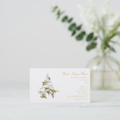 クリスマスツリー（白） 001 名刺 (スタンド正面)