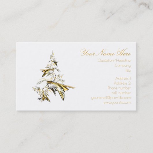 クリスマスツリー（白） 001 名刺 (正面)