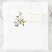 クリスマスツリー（白） 001 長方形シール (バッグ)