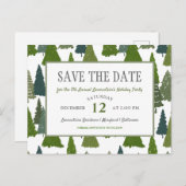 クリスマスツリー |祝日パーティーが日付を保存  案内ポストカード (正面/裏面)