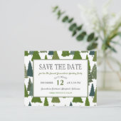 クリスマスツリー |祝日パーティーが日付を保存  案内ポストカード (スタンド正面)